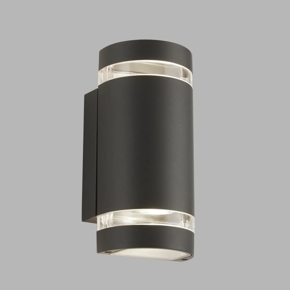 Aplica perete exterior IP44 Up and Down Sheffield gri inchis