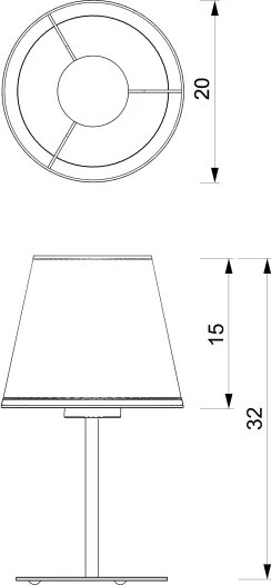 Lampă de birou ARDEN 1xE27/15W/230V bej