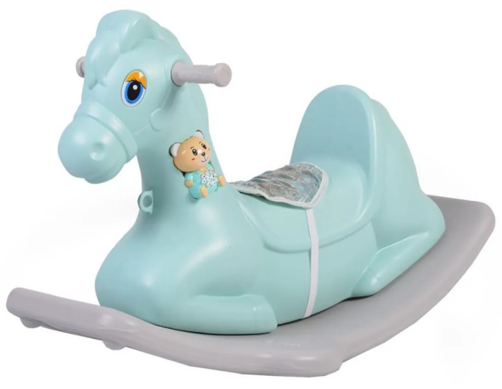 Calut balansoar pentru copii NOVOKIDS ™ Napoleon Horsee , Cu jucarie muzicala detasabila, Platforma de balansare, Dimensiuni 80x50x40 cm, max 50 kg,