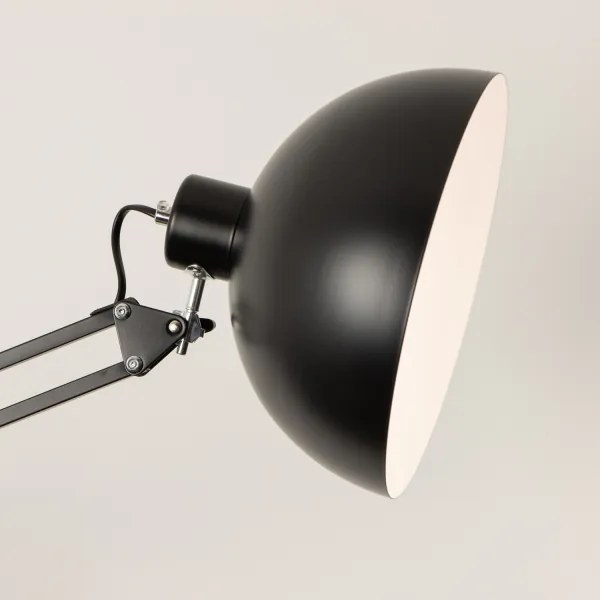 Brilagi - Lampă de podea flexibilă TASKER 1xE27/60W/230V 157 cm neagră