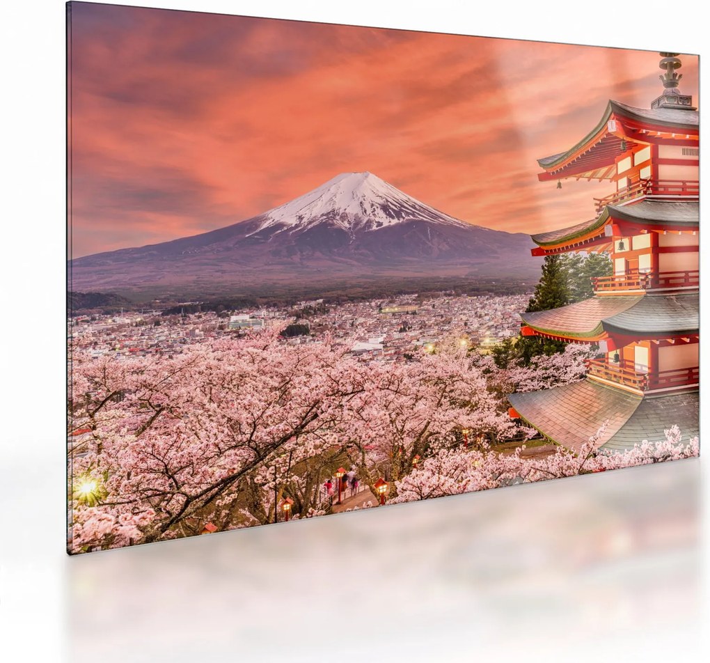 Tablou pe sticlă - Fujiyoshida, Japonia (70x50 cm)