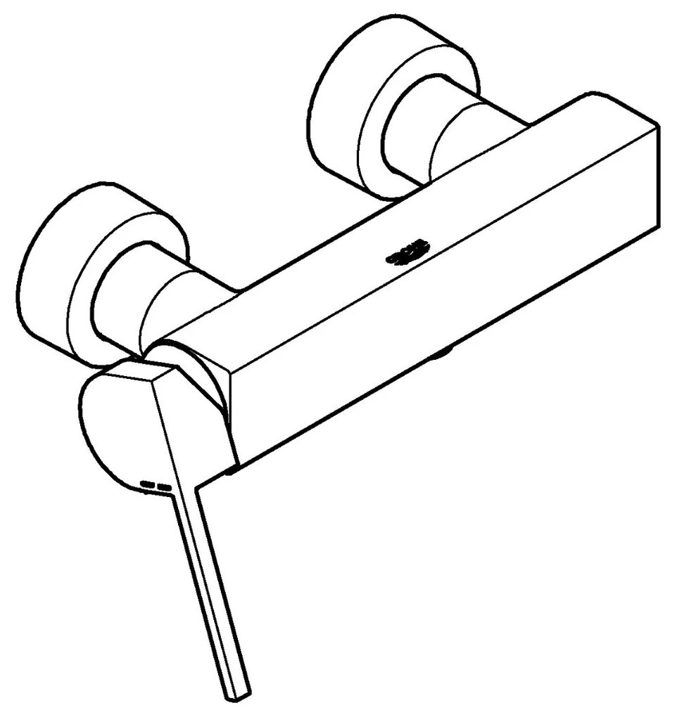 Baterie cabina dus Grohe Plus, monocomanda,crom,cartus ceramic-33577003