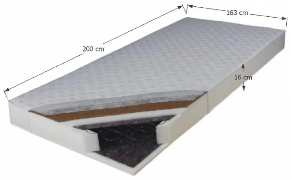 Saltea cu arcuri 163 cm Karum. 1015280
