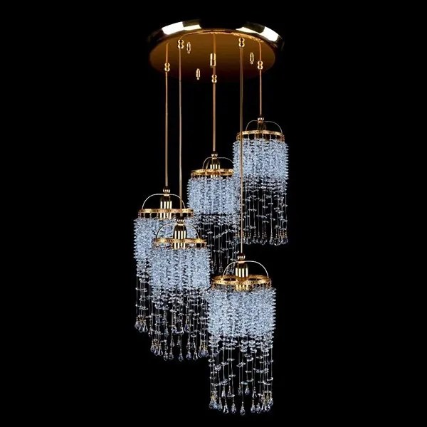 Lustra cu 5 pendule Cristal Bohemia Exclusive SMALL GAME 01-05
