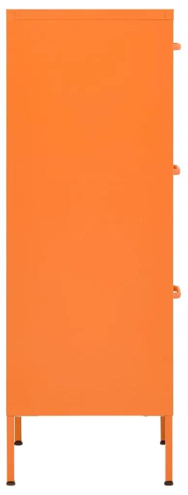Dulap de depozitare, portocaliu, 42,5x35x101,5 cm, otel Portocaliu, 1