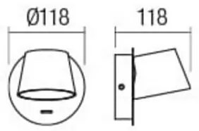 Redo 01-1738 - Aplică perete LED SHAKER LED/6W/230V alb
