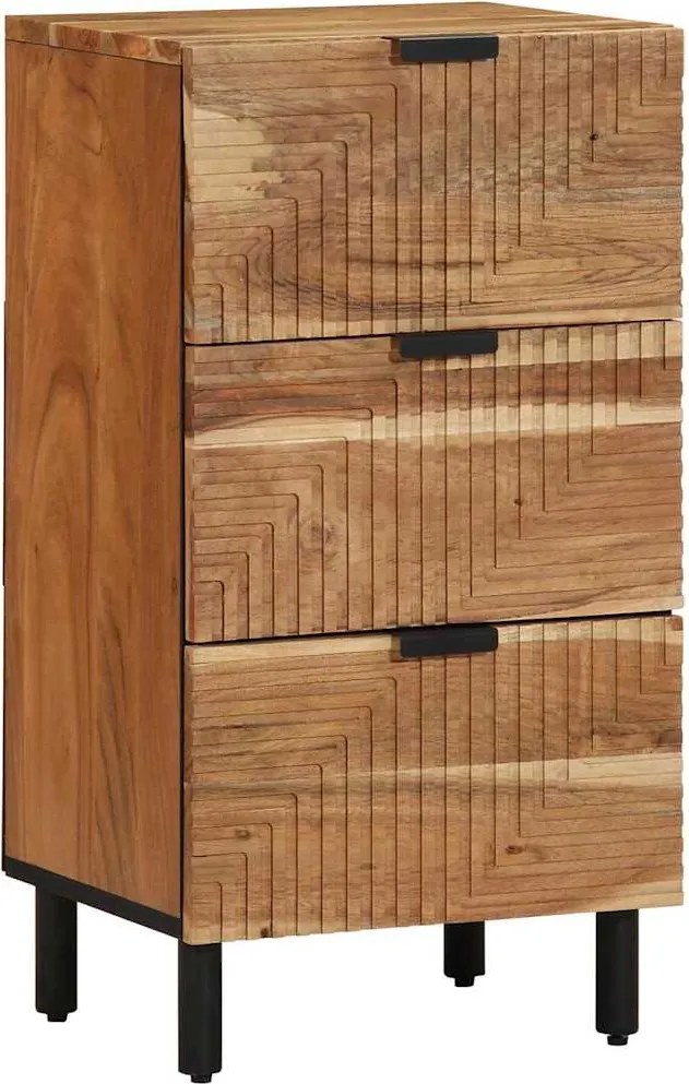 vidaXL Bufet cu sertar natural 40 x 33,5 x 75 cm Lemn Solid de Acacia