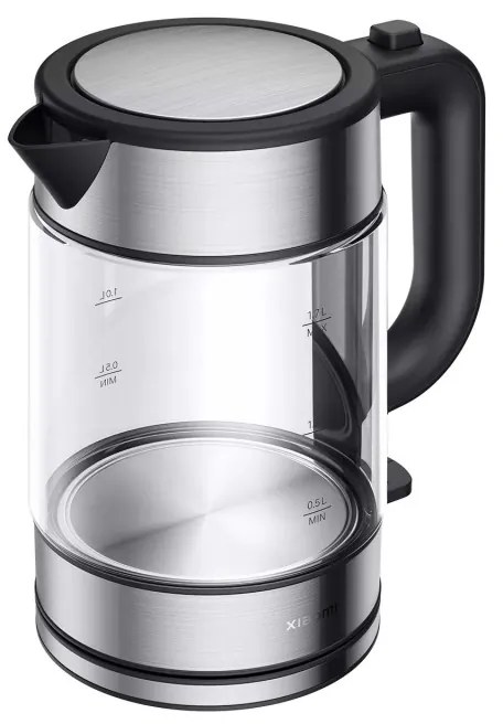 Cana electrica Xiaomi Electric Glass Kettle, 2200 W, 1.7L, Sticla, Oprire automata, LED, Negru