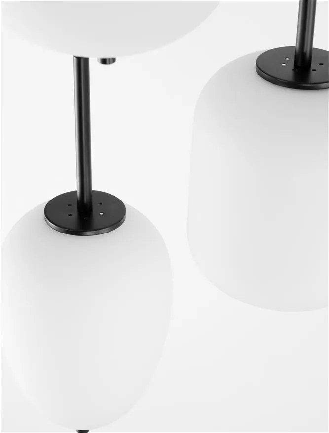 Lustra cu 3 pendule modern Lato negru