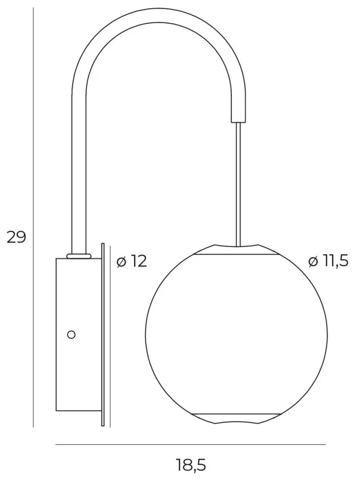 Aplica de perete LED design modern NOBILE