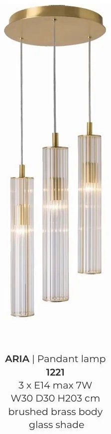 Lustra cu 3 pendule design modern ARIA alama periata