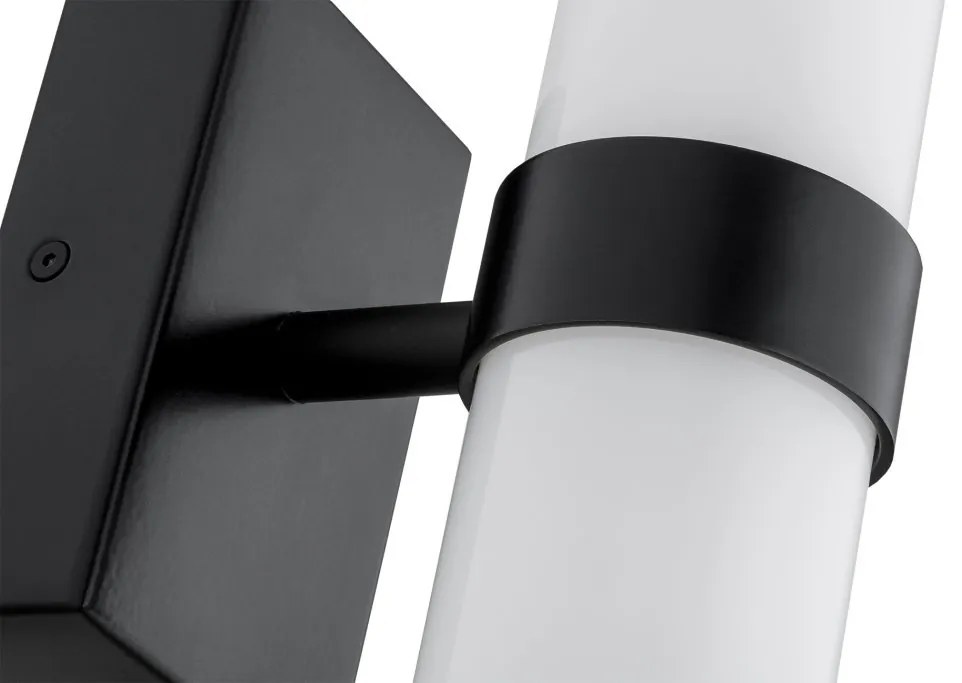 Aplica baie LED, Protectie IP44 otel negru, sticla BATUMI 8927