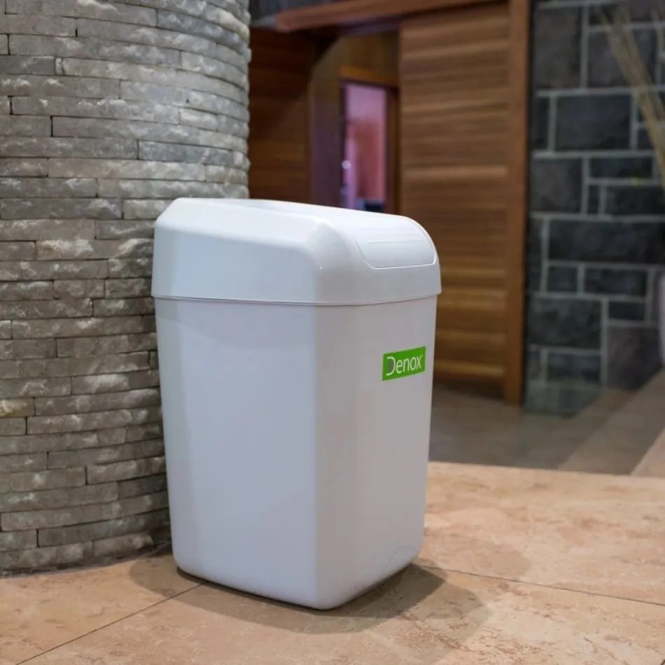 Coș de gunoi Denox Troya 15 l, alb, 15 l