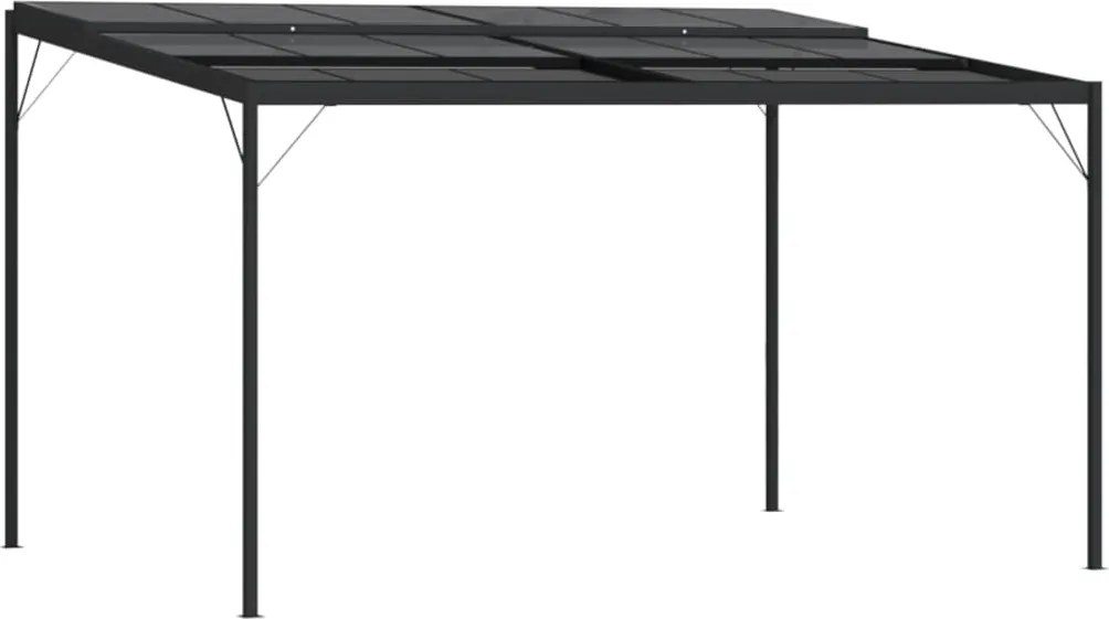vidaXL Pavilion cu acoperiș, antracit, 4x3x2,5 m, aluminiu și oțel