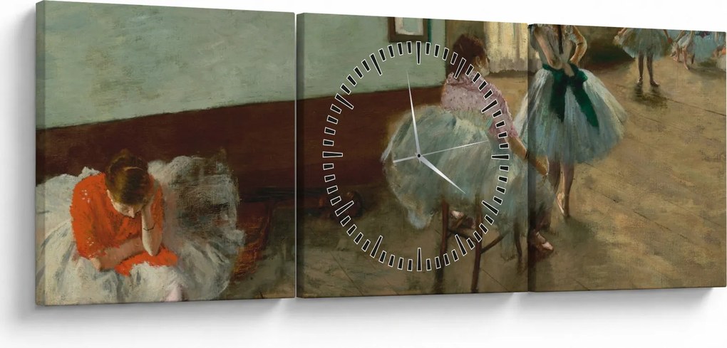 Tablou - Edgar Degas, The Dance Lesson, reproducere (cu ceas) (90x30 cm)