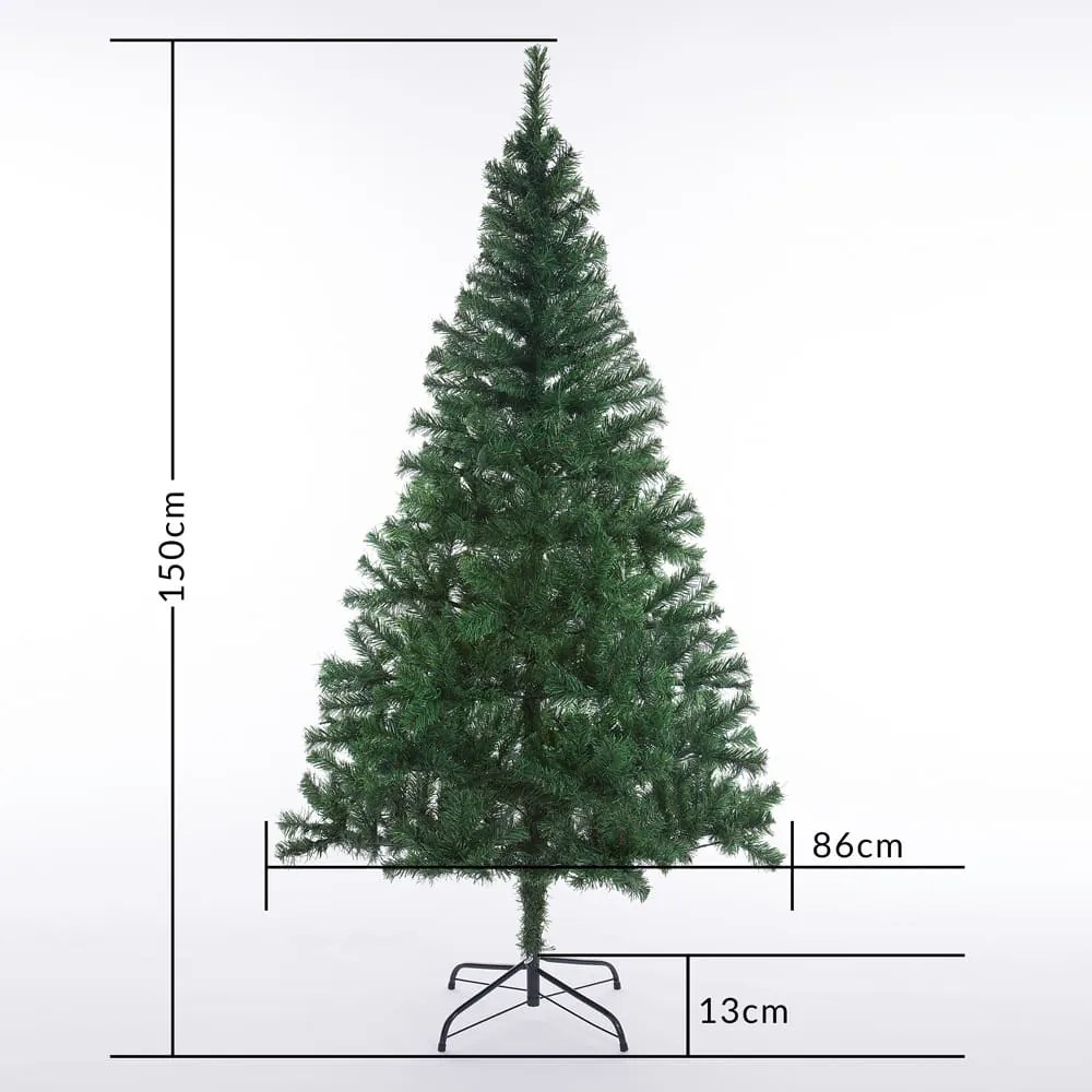 Deuba Brad artificial de Craciun 150 cm + sir de lumini