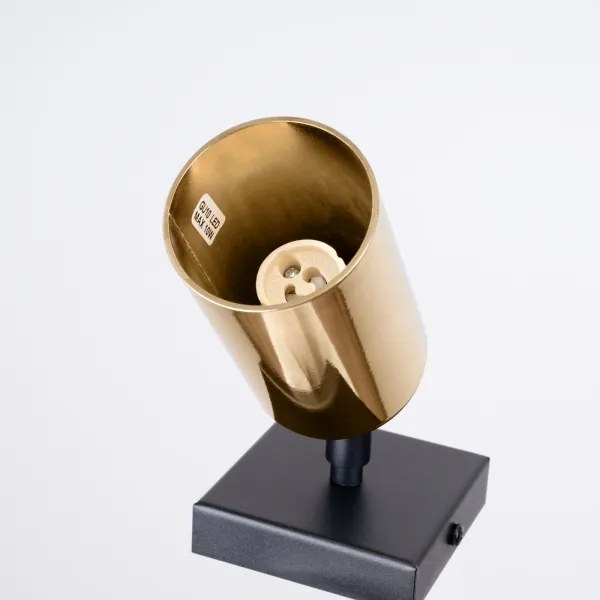 Spot de perete Sollux SL.1382 WINX 1xGU10/10W/230V negru/auriu