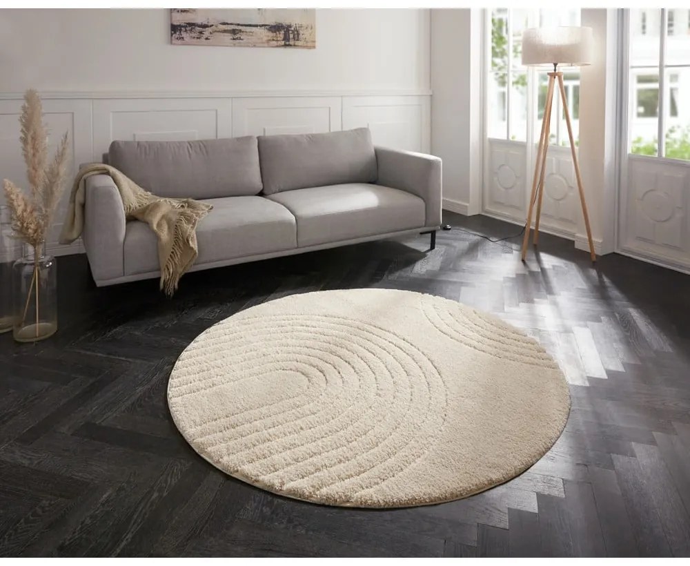 Covor Mint Rugs Norwalk Fergus, ø 160 cm, alb-crem