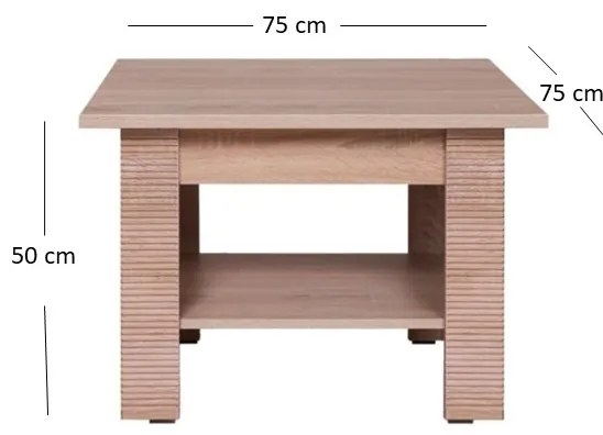 Măsuță cafea Gwenn 75 (Stejar sonoma). 1052947
