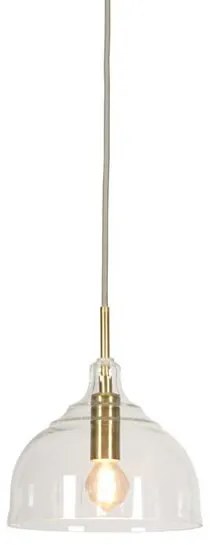 Lustra, Pendul elegant din sticla Brussels transparent/gold, round