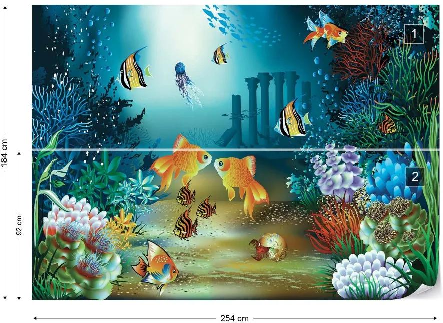 Fototapet GLIX - Undersea Fish + adeziv GRATUIT Tapet nețesute - 254x184 cm