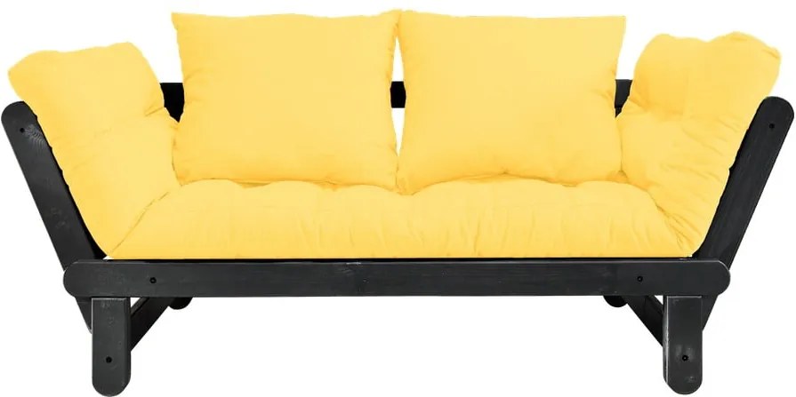 Canapea extensibilă Karup Design Beat Black/Yellow