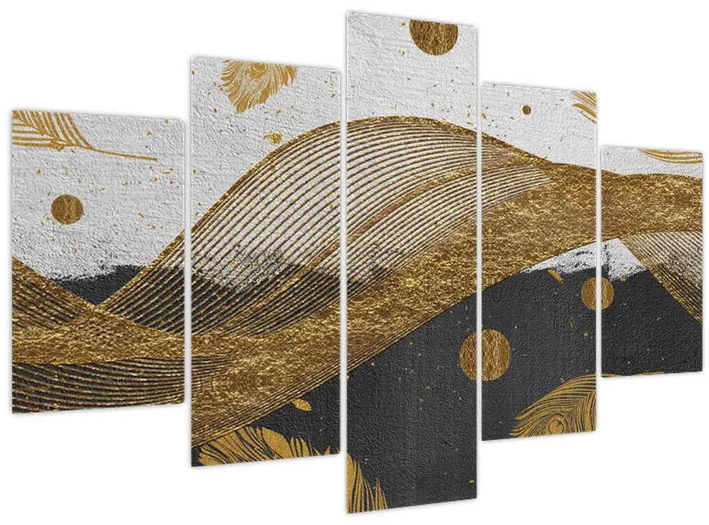 Tablou - Pene aurii (150x105 cm)