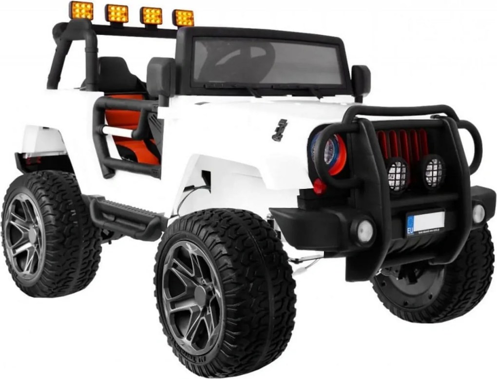 Masinuta Electrica cu acumulator pentru copii NOVOKIDS™ Jeep 4X4 PRO, 2 locuri, Max 40 kg, Roti din Cauciuc EVA, 3-10 ani , Husa ploaie si rucsac ,2