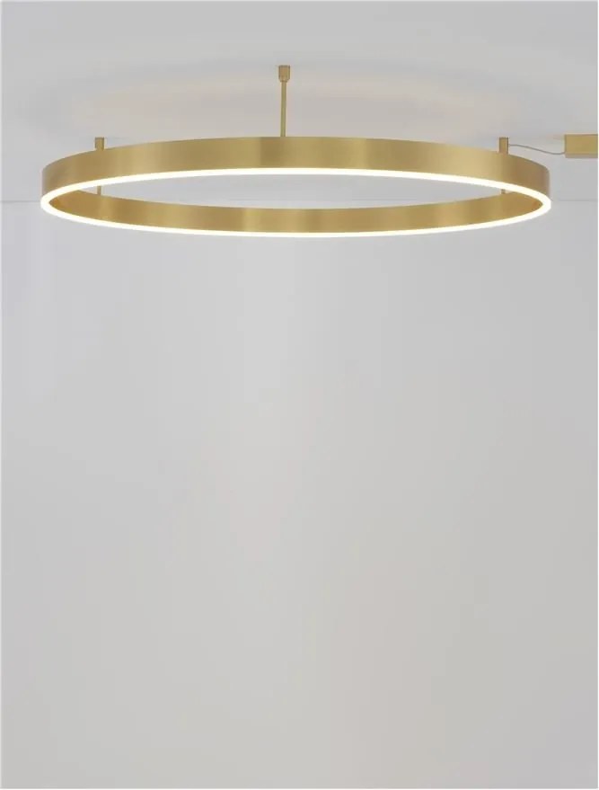 Lustra/Plafoniera LED dimabila design circular MOTIF bronz 100cm