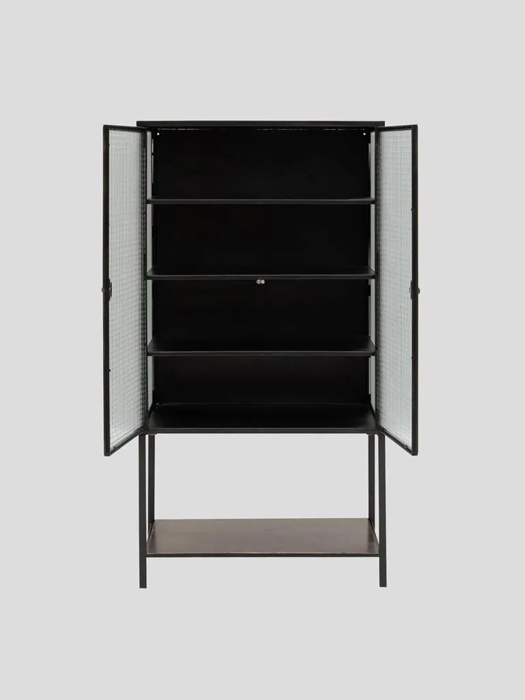Vitrina din metal si sticla, cu 2 usi, stil industrial, Mirage