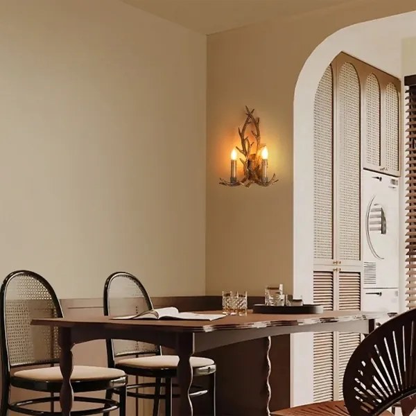 Brilagi - Aplica de perete DEER, 2xE14/10W/230V, cu coarne