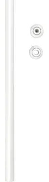 Bară telescopică pentru perdea duș Wenko, ø 2 cm; lungime 110 - 185 cm, alb