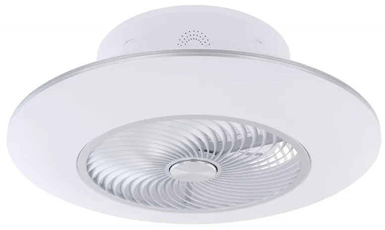 Plafoniera LED Kello 03623, cu ventilator, dimabila, cu telecomanda, 36W, 2200lm, lumina calda+neutra+rece, IP20, alba, Globo Lighting