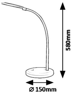 Rabalux 5429 - LED Lampă de masă dimmabilă cu touch TIMOTHY LED/7,5W/230V