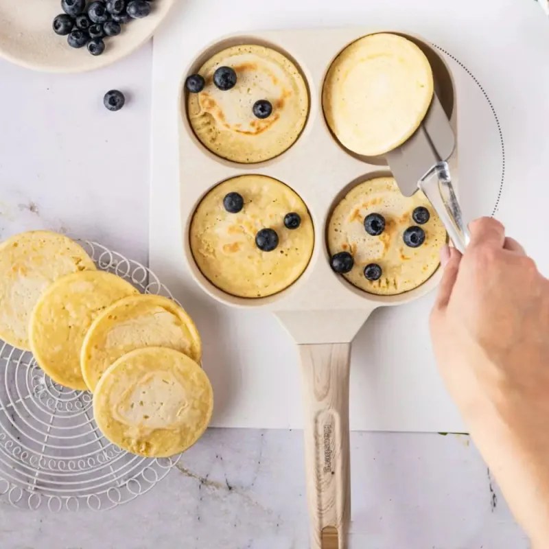 Tigaie cu 4 compartimente Klausberg KB 7823, 18,5 cm, Finisaj marmura, Inductie, Bej