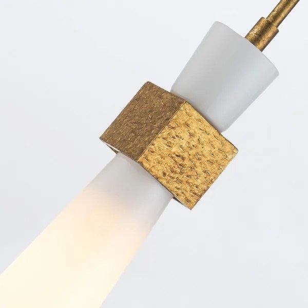 Elstead KRISTY-MP-DG-OPAL - Pendul pe tijă KRISTY, 1xE27/40W/230V, Ø 15,2 cm, finisaj cupru