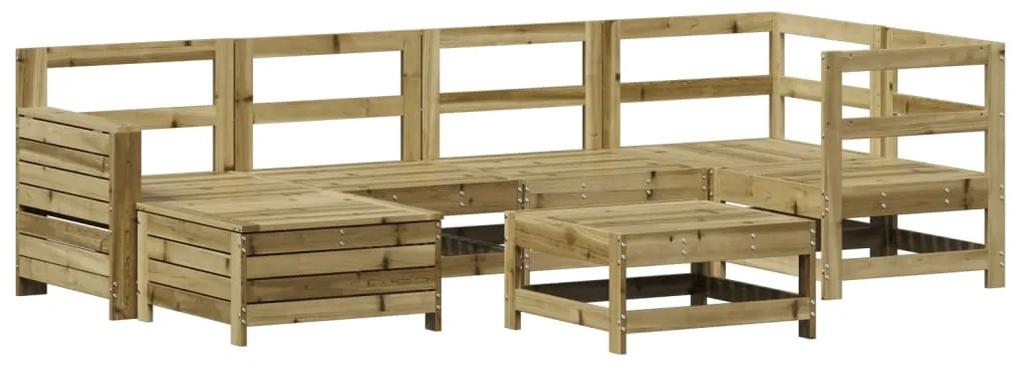 3250919 vidaXL Set canapea de grădină, 7 piese, lemn de pin tratat