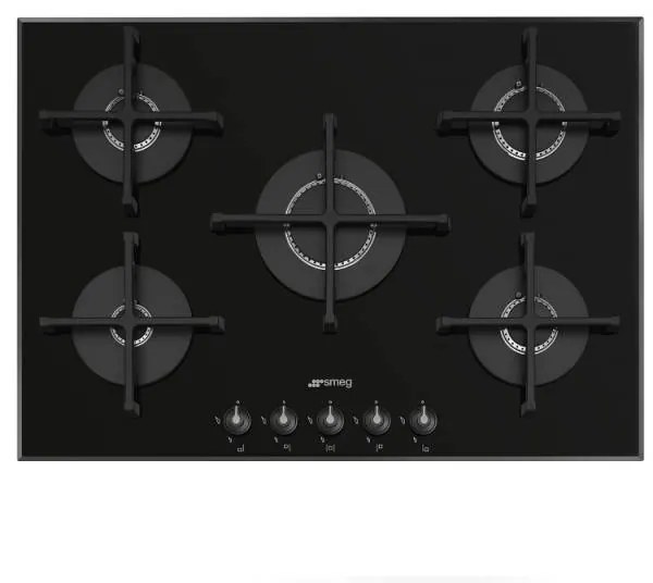 Plita incorporabila pe gaz Smeg Linea Aesthetic PV175B3, 70/75 cm