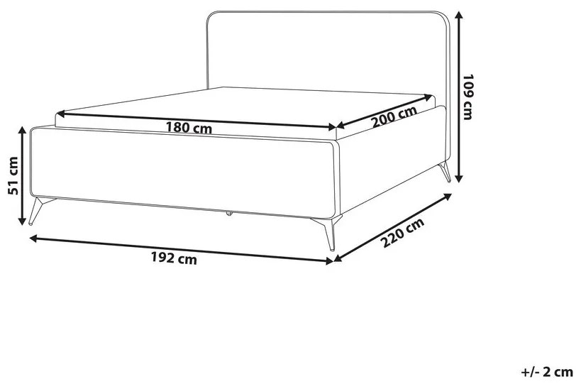 Pat matrimonial 180 cm Vardiel (gri bej) (cu somieră). 1076318