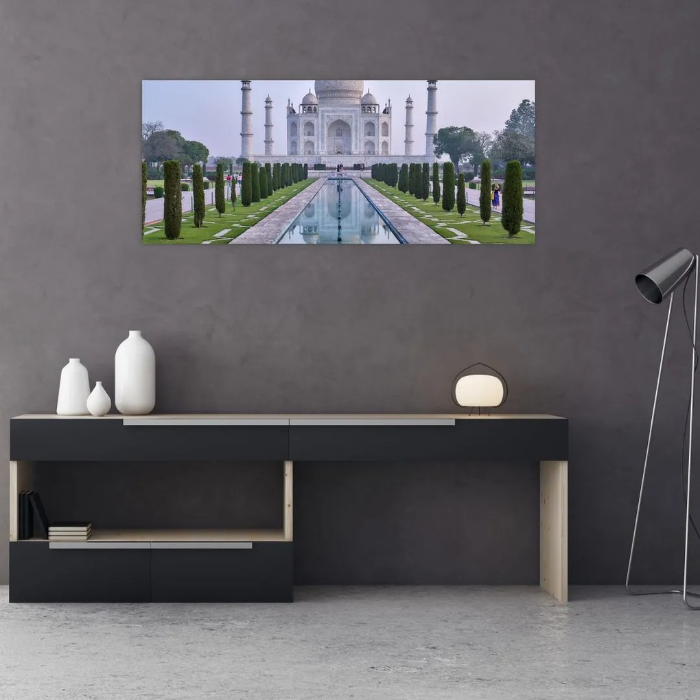 Tablou - Taj Mahal în răsăsrit de soare (120x50 cm), în 40 de alte dimensiuni noi