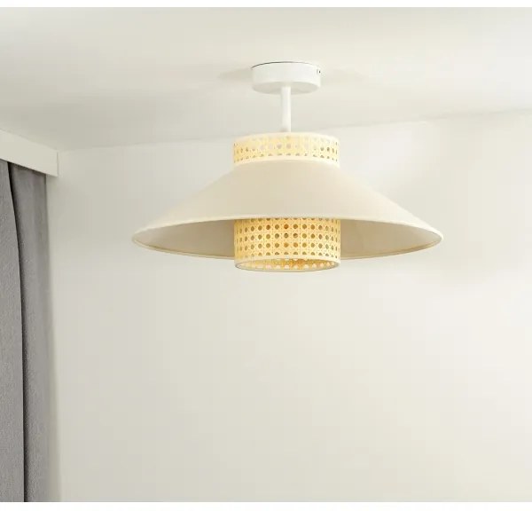 Lustră aplicată RIO Duolla RATTAN 1xE27/15W/230V d. 45 cm bej/ratan