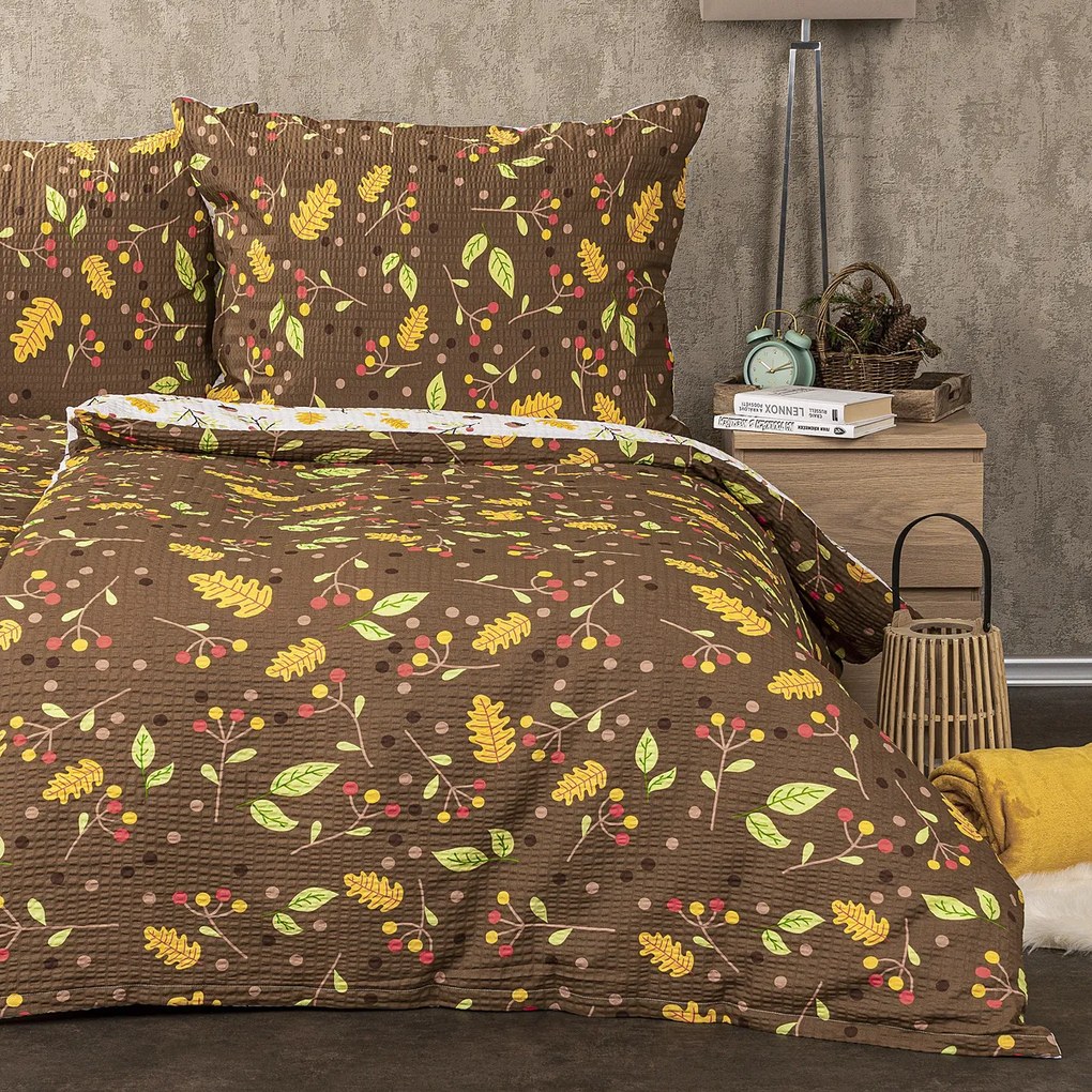 Lenjerie de pat bumbac crep 4Home Toamnă, 160 x 200 cm, 70 x 80 cm