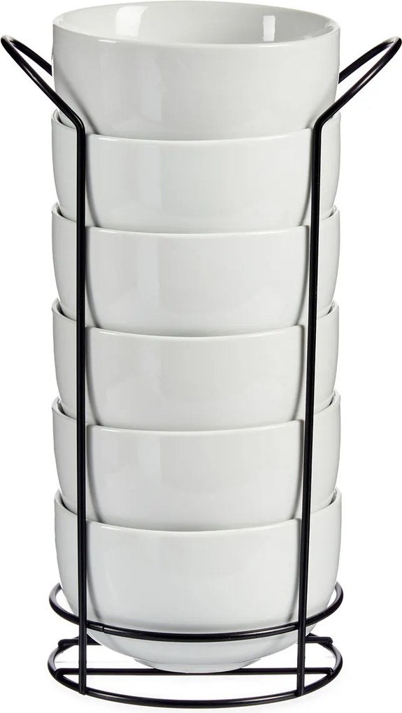 Set boluri pentru supă pe suport metalic, 800 ml