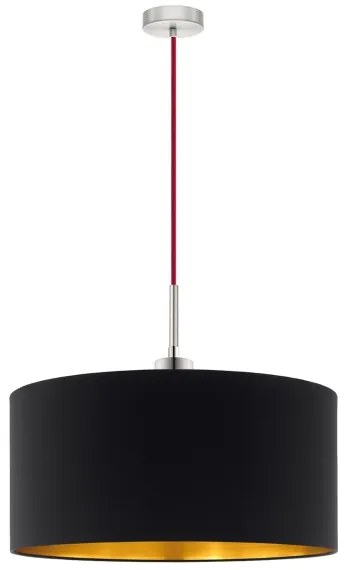 Eglo - Lampă suspendată LED TUNJA pe cablu, 1xE27/60W/230V, neagră