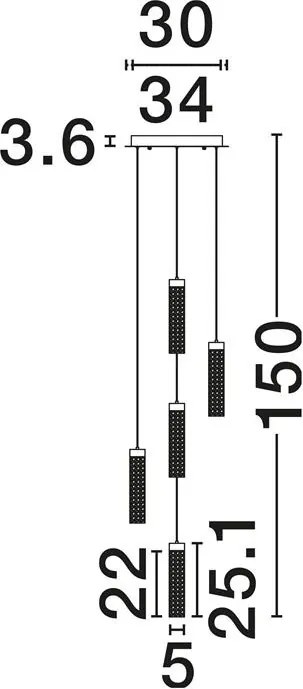 Lustra LED suspendata stil modern ZELON