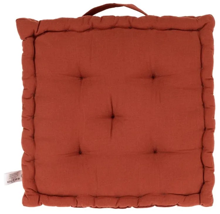 Pernă cu mâner pentru scaun Tiseco Home Studio, 40 x 40 cm, maro-portocaliu