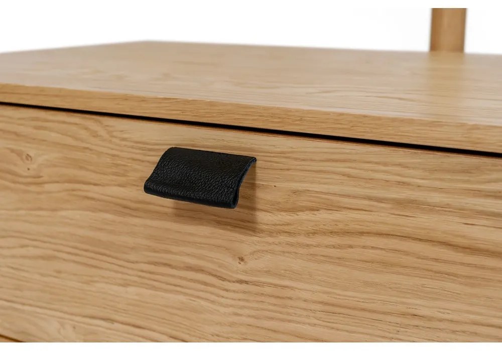 Cuier din lemn de stejar, cu oglindă Woodman Tripod