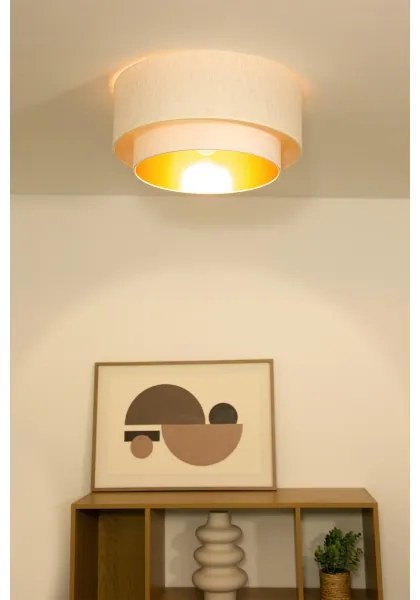 Plafonieră NATIA 1xE27/60W/230V Ø 45 cm albă