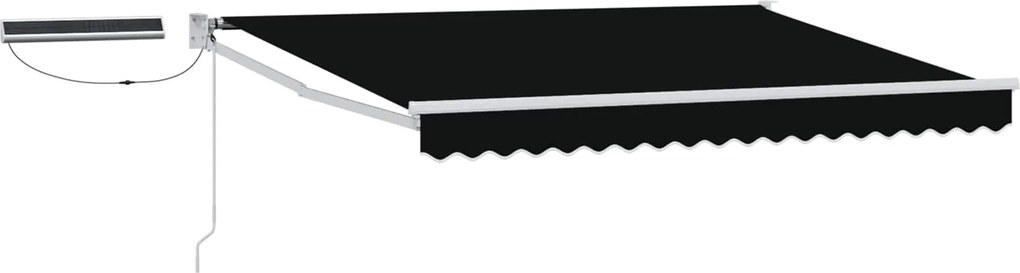 vidaXL Cort electric retractabil Negru 3,5 x 2,5 m