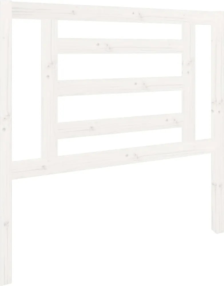 vidaXL Tăblie de pat, alb, 96x4x100 cm, lemn masiv de pin